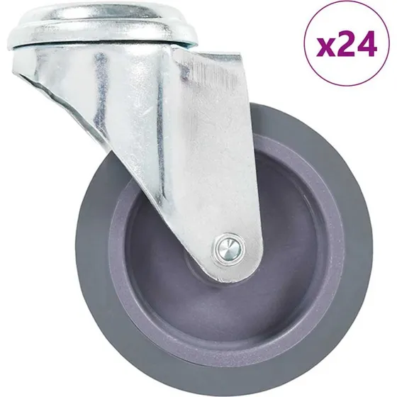vidaXL hjul med bolthul 75 mm - 24 stk.