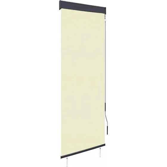 vidaXL udendørs rullegardin 60x250 cm cremefarvet med håndsving