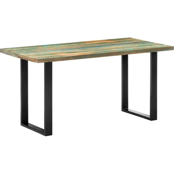 vidaXL spisebord i massivt genanvendt træ, 160x80x75 cm