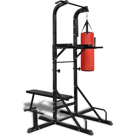 Power Tower med mavetræner og boksebold