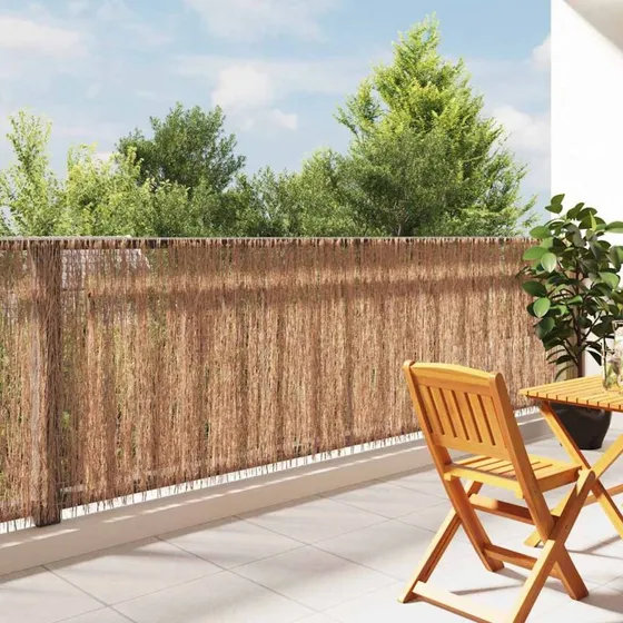 vidaXL rishegn 400 x 100 cm i naturlige grenris