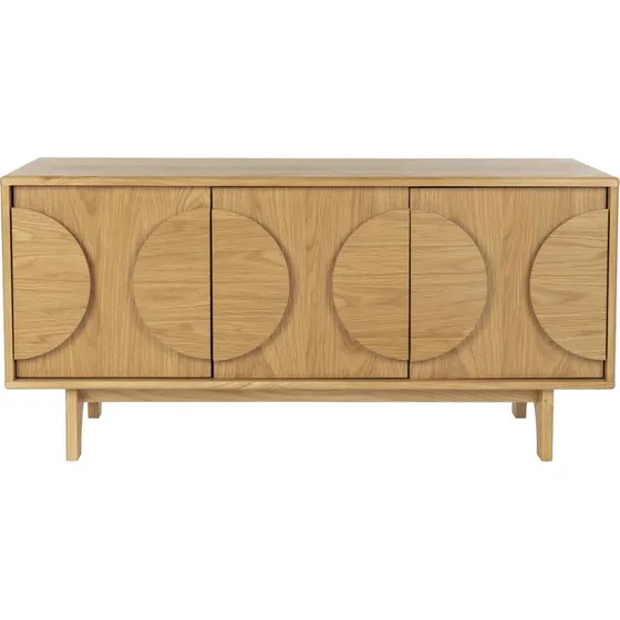 Zuiver Groove skænk i mørk sand egetræsfiner, 120x40x58 cm