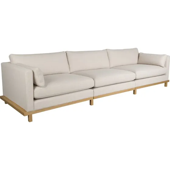 Zuiver Blossom 4,5-personers sofa - sand polyakryl & egetræ