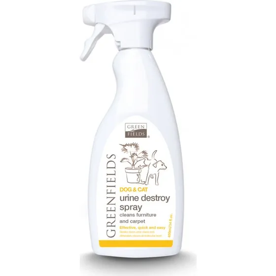 Greenfields Urin Destroy Spray 400 ml - 2-i-1 Luft- og pletfjerner