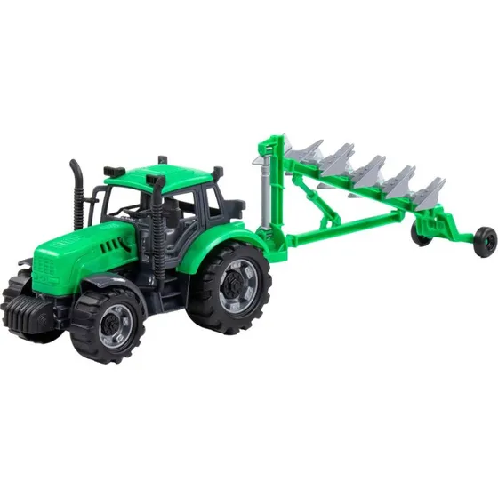 Cavallino Traktor med Plov, Grøn, Skala 1:32