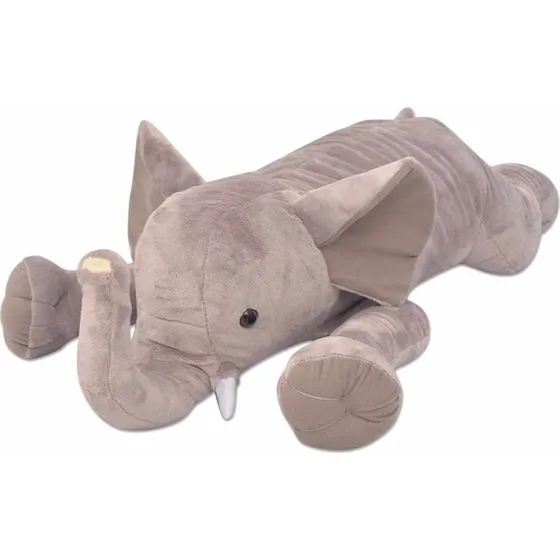vidaXL Plysdyr Elefant XXL 120 cm - Grå