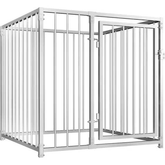 vidaXL udendørs hundebur 100x100x100 cm i stål