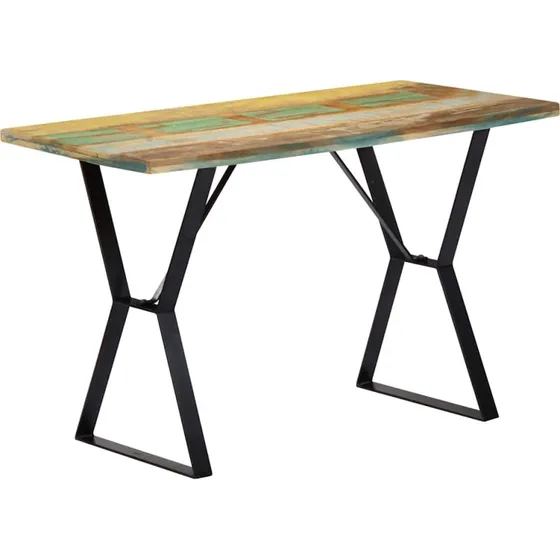 vidaXL spisebord i massivt genbrugstræ, 120x60x76 cm