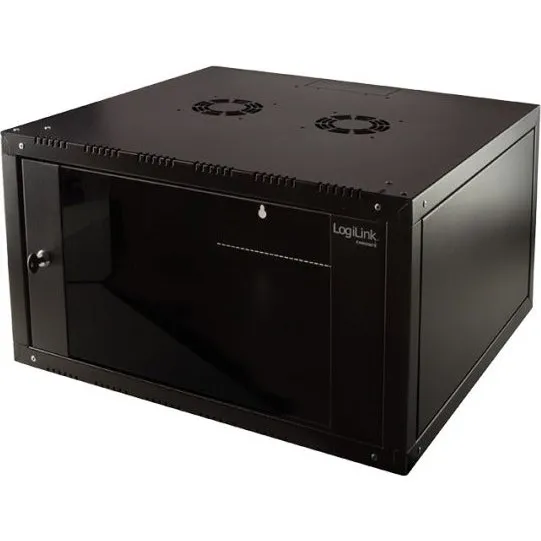 19" Væg-rackskab 6U 600x560mm Sort