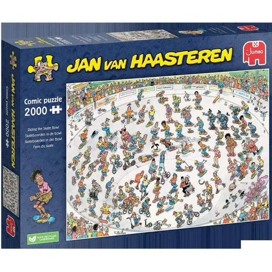 Jan van Haasteren Puslespil - Skateboarding in the Bowl - 2000 brikker