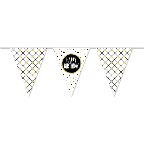 Haza Witbaard Flagline Happy Birthday Guld 10m