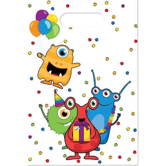 Haza Witbaard Monster Party dispenseringsposer, 6 stk.