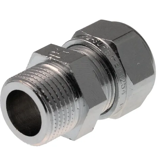 VSH forkromet kompressionsovergang 1/2'' - 10 mm nippel