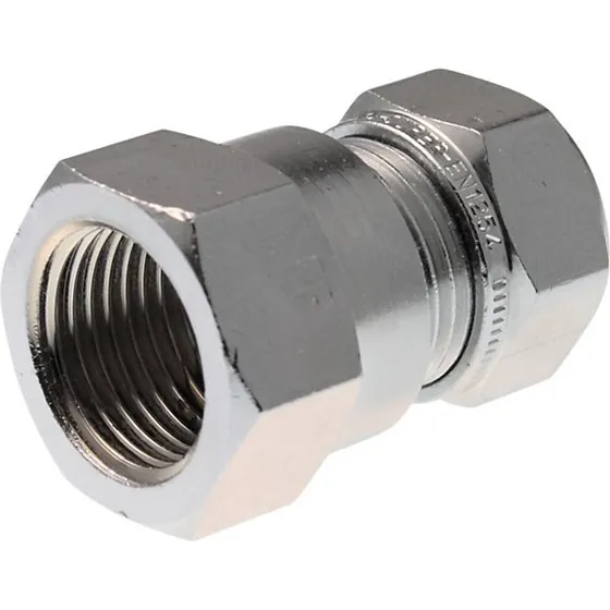 VSH forkromet kompressionsovergang 1/2'' - 10 mm muffe