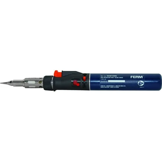 FERM SGM1006 Loddekolbe - Gasdrevet loddepistol med 8 tilbehør