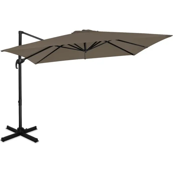 VONROC Premium Hængeparasol Pisogne 300x300cm - Taupe