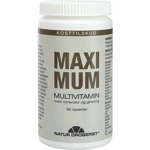 Natur-Drogeriet Maximum 90 tabl. med Ginseng, Spirulina & Chlorella