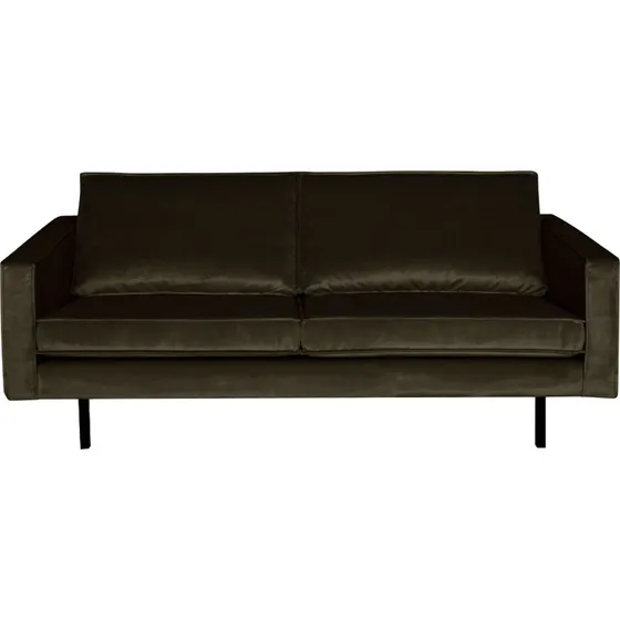 WOOOD Rodeo 2,5-personers sofa i mørkegrøn velour med metalben