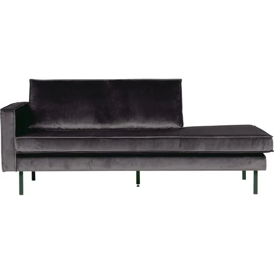 WOOOD Rodeo Daybed venstrevendt - antracit velour, 203 cm
