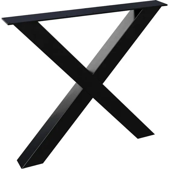 WOOOD Tablo Alkmaar bordben i mat sort metal, H72 cm