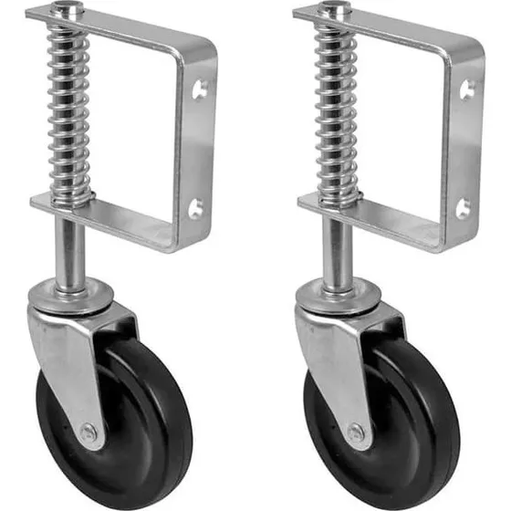 Fjederbelastet grindhjul 100 mm til porte – 57 kg (2-pack)