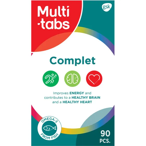 Multi-Tabs Complet 90 kapsler - multivitamin med Omega-3