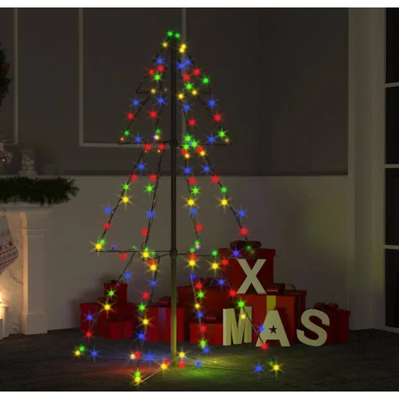 vidaXL lysende juletræ 78x120 cm - 160 LED multicolor