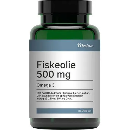 Mezina Green Fiskeolie Omega-3 500 mg – 180 kapsler