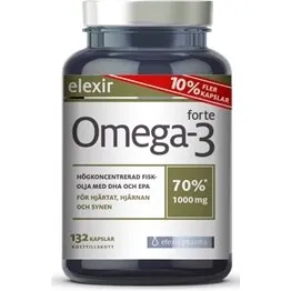 Elexir Omega-3 Forte 1000 mg – 132 kapsler