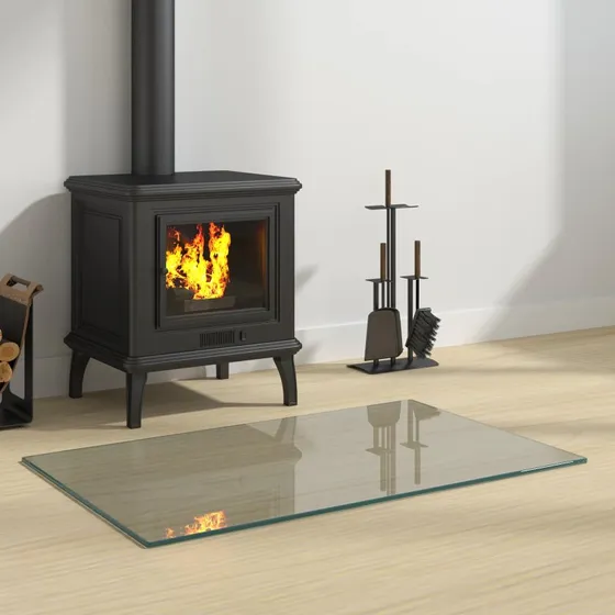 vidaXL Pejs glasplade Transparent 80 x 50 cm