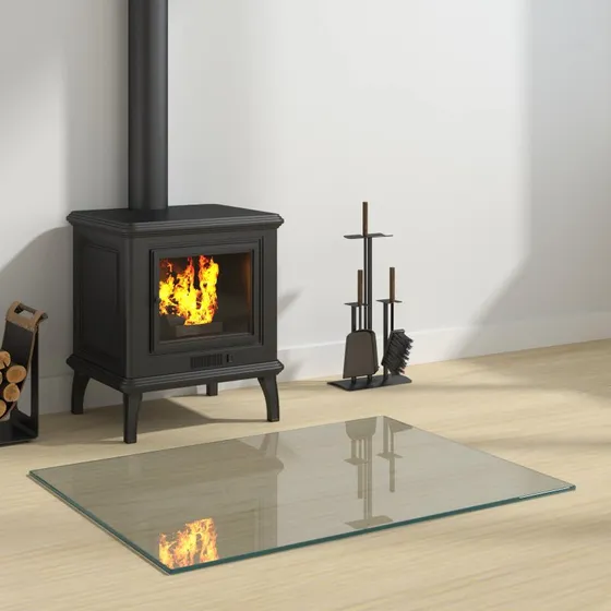 vidaXL Pejs glasplade Transparent 80 x 60 cm