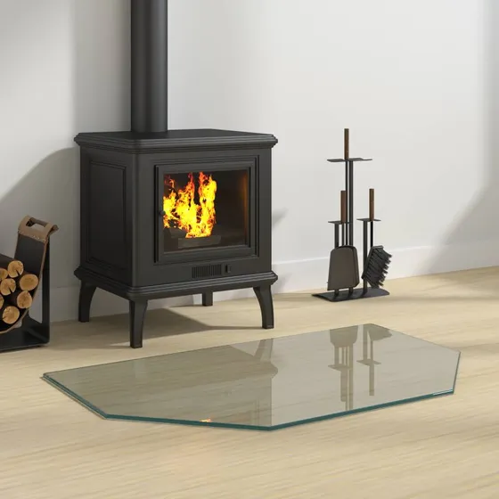 vidaXL Pejs glasplade Transparent 80 x 50 cm Hærdet Glas