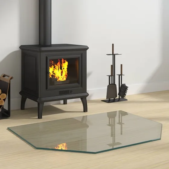 vidaXL Pejs glasplade Transparent 80 x 60 cm