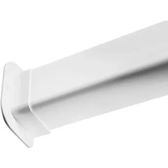 KANAL Vægtilslutning Lige - Hvid - 80x60 mm