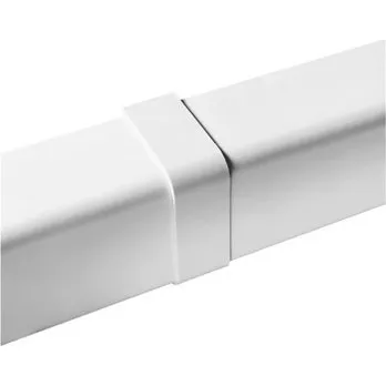 Kanal tilslutnings muffe - Hvid - 80x60 mm