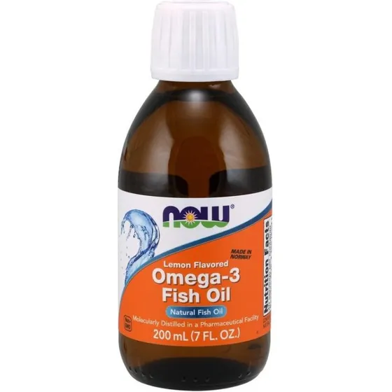 NOW Foods Omega-3 fiskeolie flydende, citron 500 ml