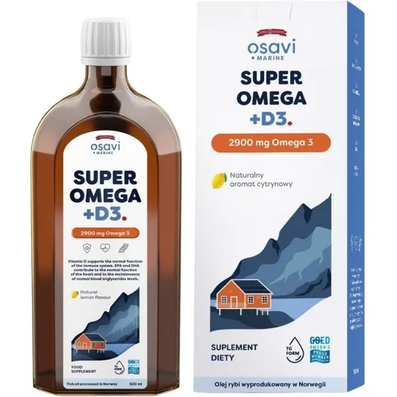 Osavi Super Omega + D3 2900 mg, Lemon 500 ml