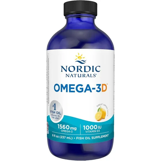 Nordic Naturals Omega‑3D 1560 mg Citronsmag 237 ml