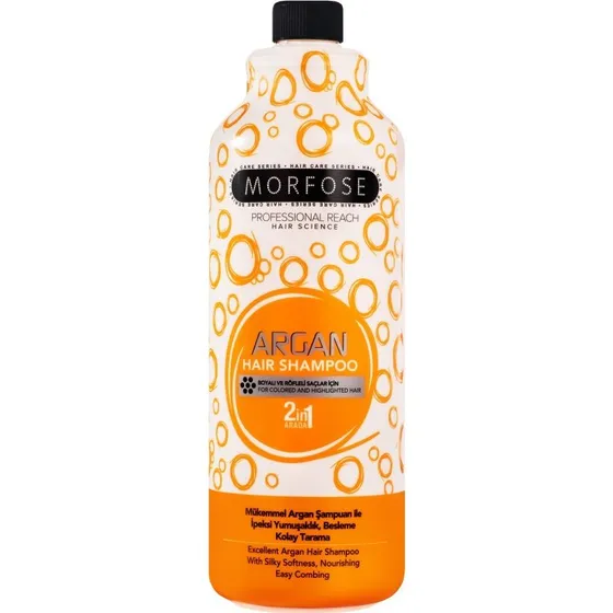 Morfose Argan Hair Shampoo til tørt og beskadiget hår, 1000 ml