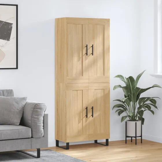 vidaXL Højskab 69,5x34x180 cm i sonoma-eg