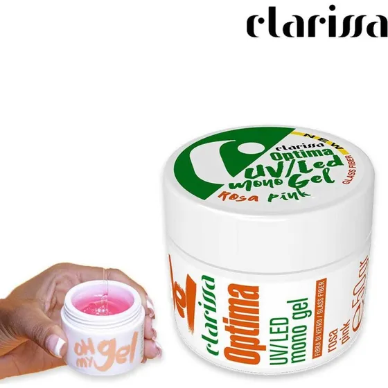 Clarissa Optima Rosa Fiber Glass Monogel UV/LED - 25g