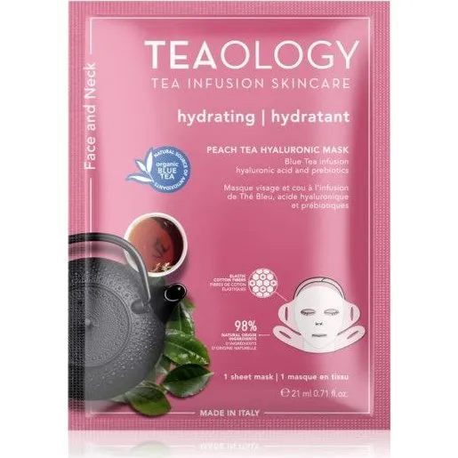 Teaology Blå te & hyaluronsyre lysende fugtmaske 21ml