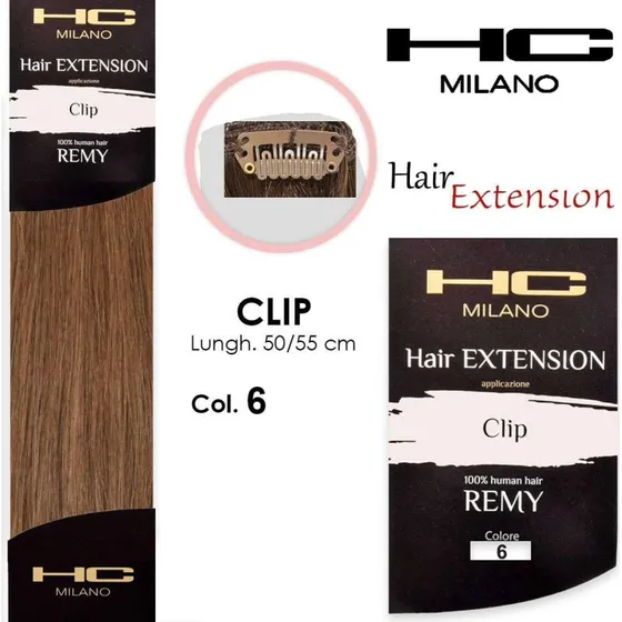 Hc milano Remy Clip Extensions 50cm - Mørk gylden blond 6.3