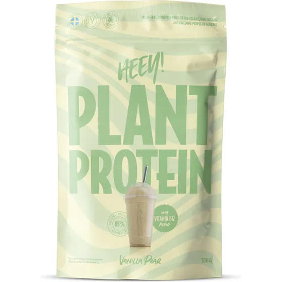 Heey! Vegan Plant Protein 500 g — Vanilje & Pære