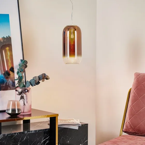 Artemide Gople Mini Pendel - Copper/Black