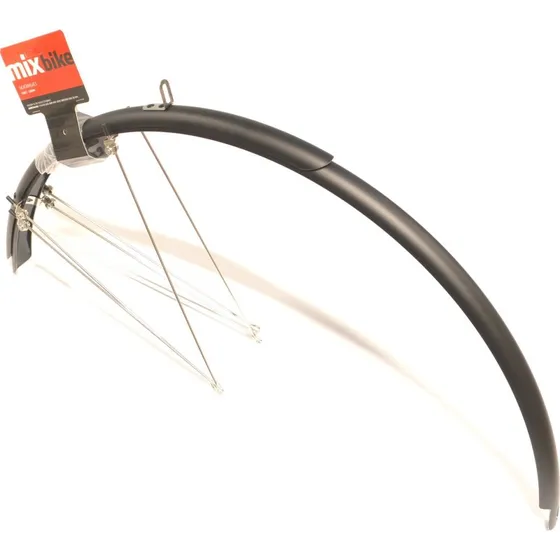 Mixbike skærmsæt til citybike, 38mm, matsort