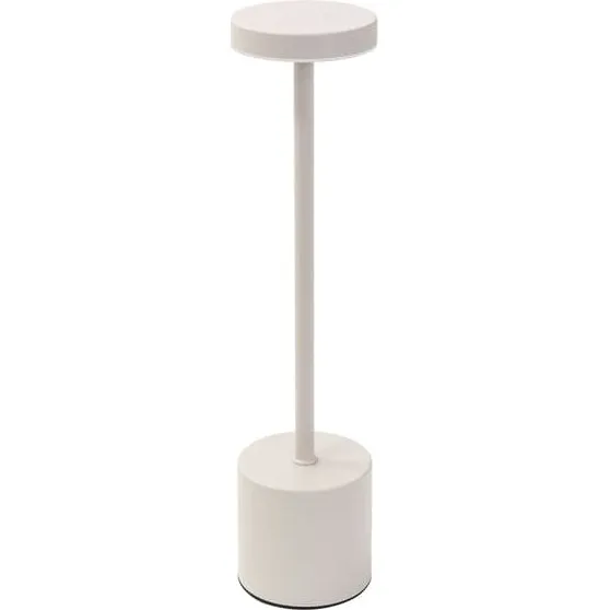 ML-Design LED-bordlampe trådløs, creme, Ø8x34,5cm