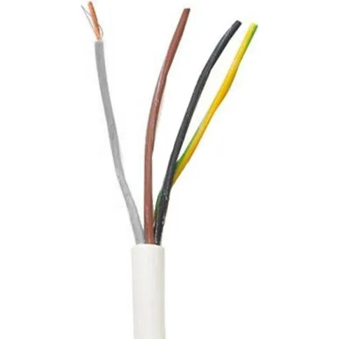 PKAJ Rund Plastkabel Hvid 4x1mm² - 50 meter