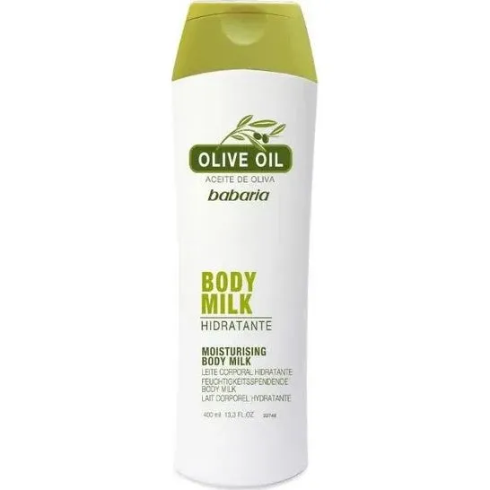 Babaria Fugtgivende Kropsmælk med Olivenolie, 400ml