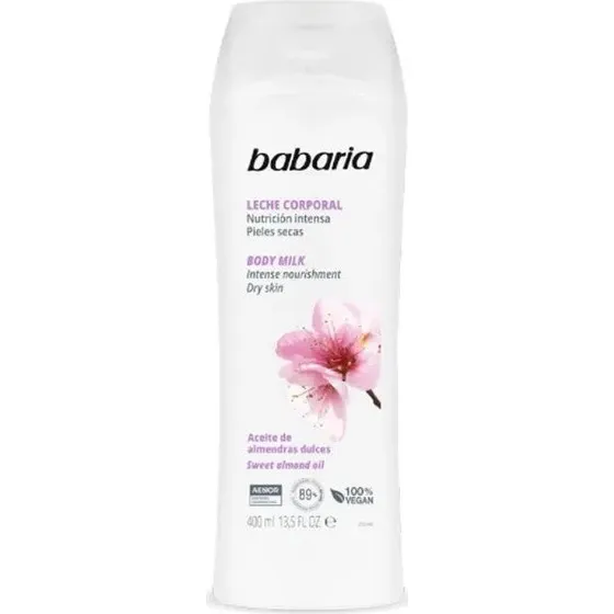 Babaria Sød mandel kropsmælk til meget tør hud, 400ml